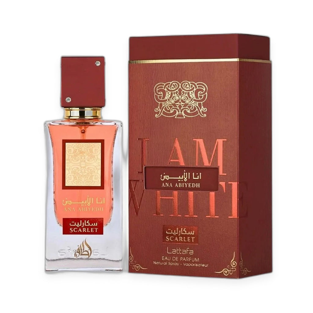 Lattafa Ana Abiyedh Scarlet Eau de Parfum 60ml on white background
