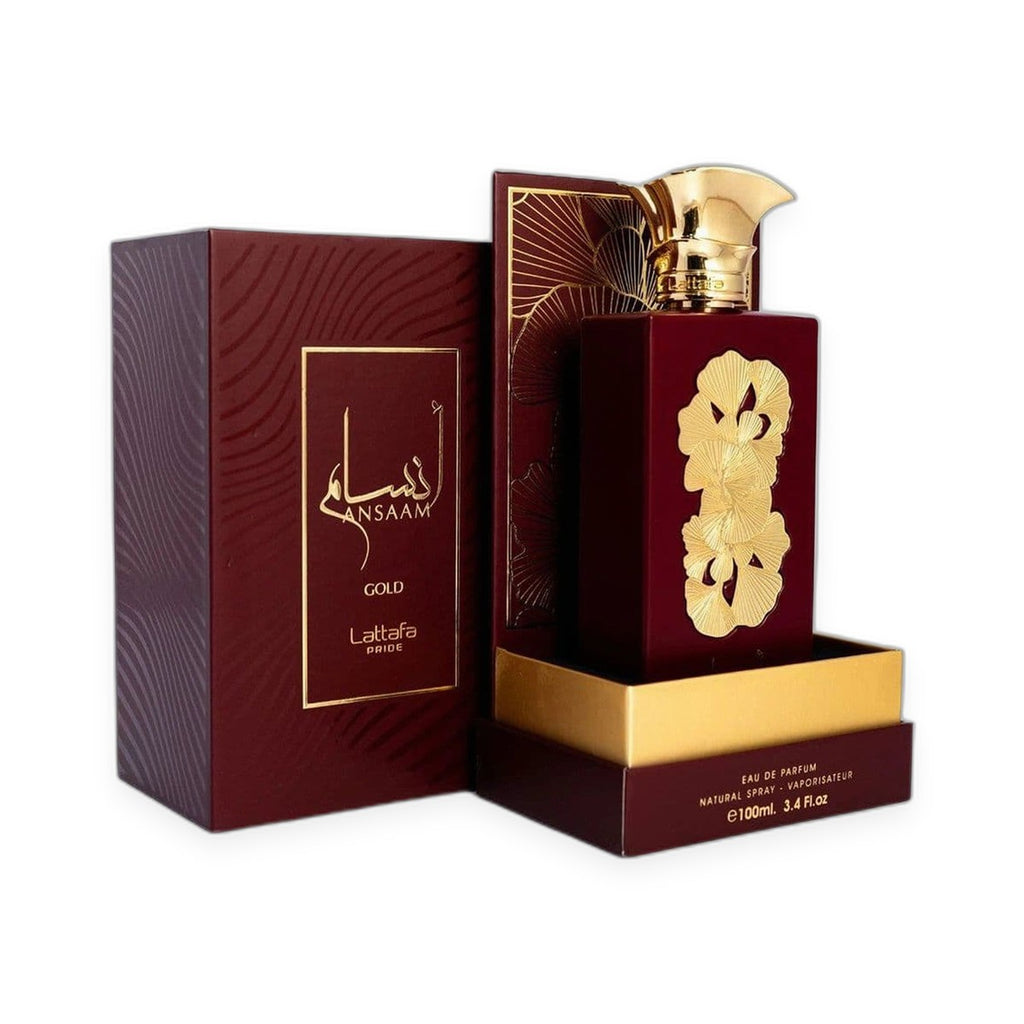 Lattafa Pride Ansaam Gold Eau de Parfum 100ml on white background
