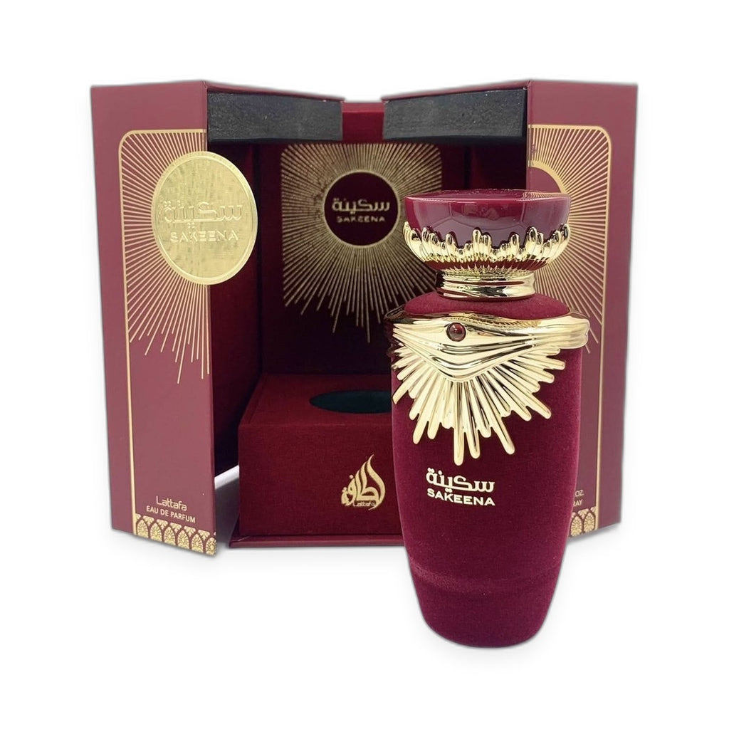 Lattafa Sakeena Eau de Parfum 100ml on white background