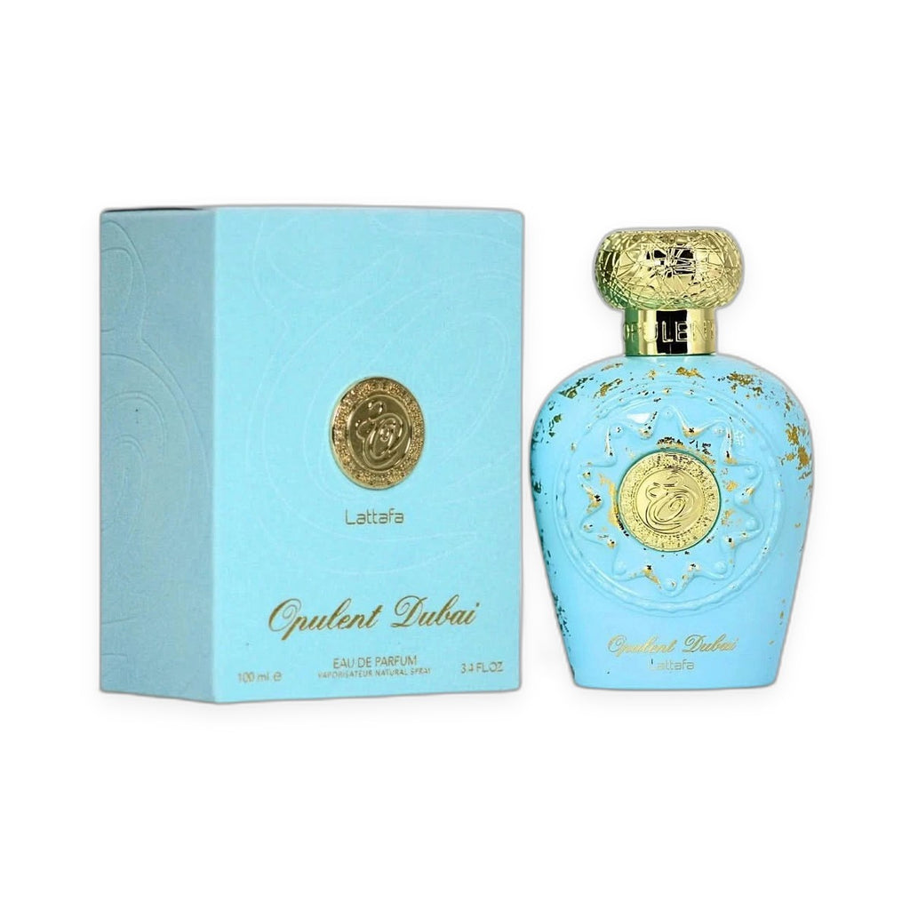 Lattafa Opulent Dubai Eau de Parfum 100ml on white background