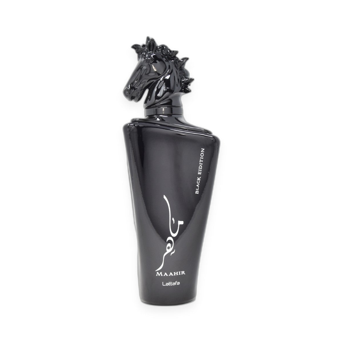 Lattafa Maahir Black Edition Eau de Parfum 100ml on white background