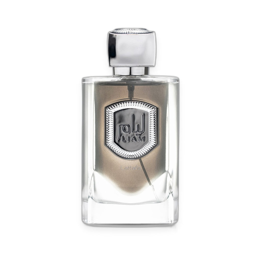 Lattafa Liam Grey Eau de Parfum 100ml on white background