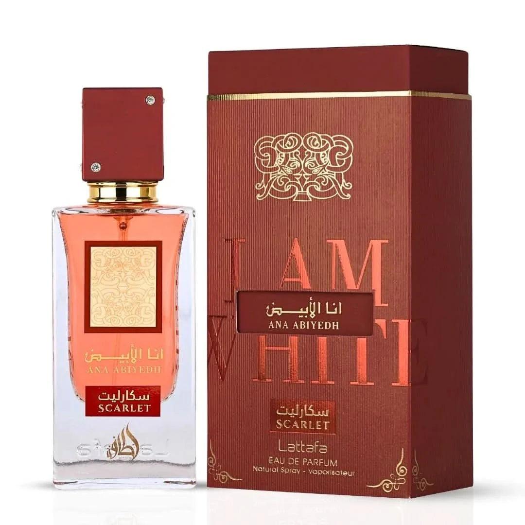 Lattafa Ana Abiyedh Scarlet Eau de Parfum 60ml bottle