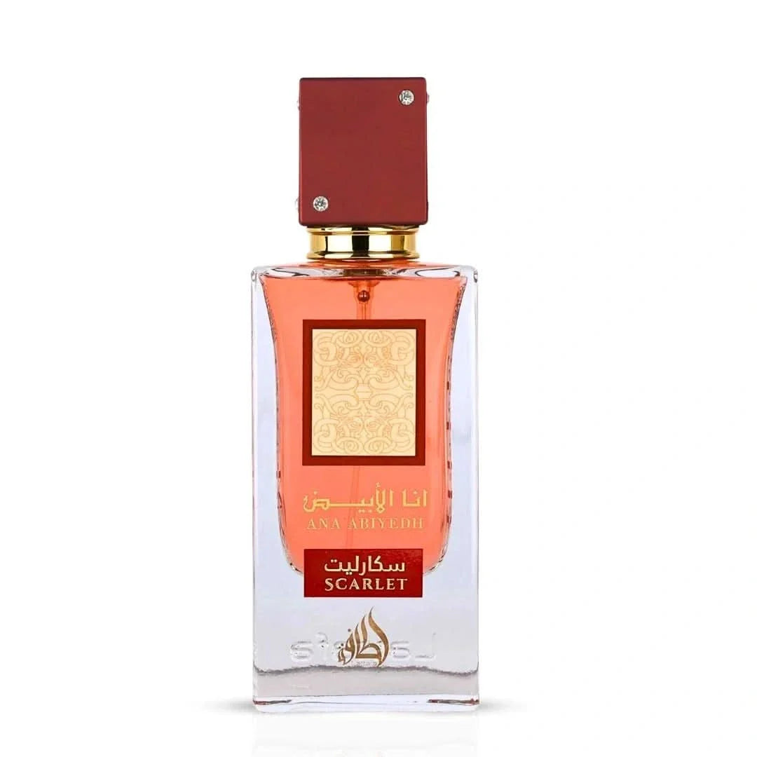 Ana Abiyedh Scarlet Lattafa perfume bottle