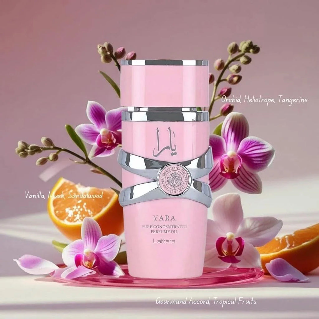 Lattafa Yara perfume oil bottle