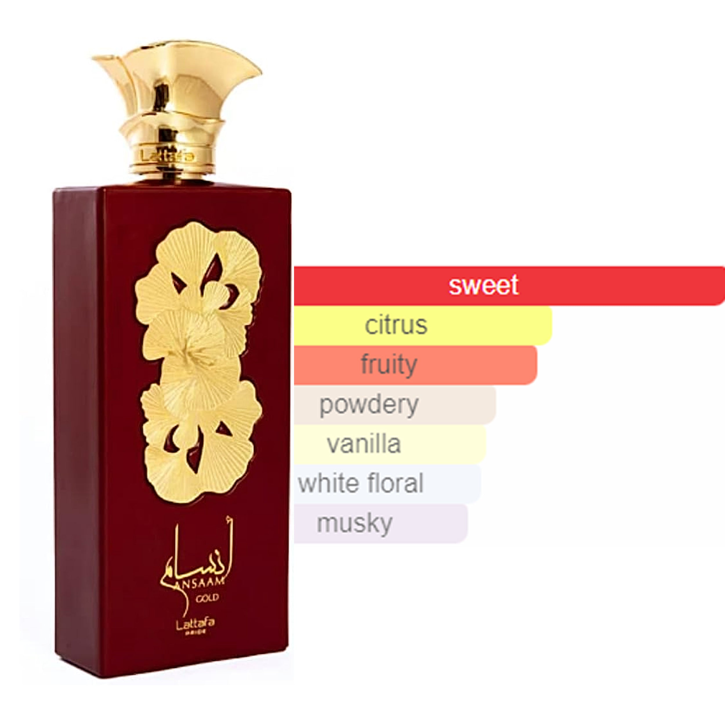 Lattafa Ansaam Gold eau de parfum detail