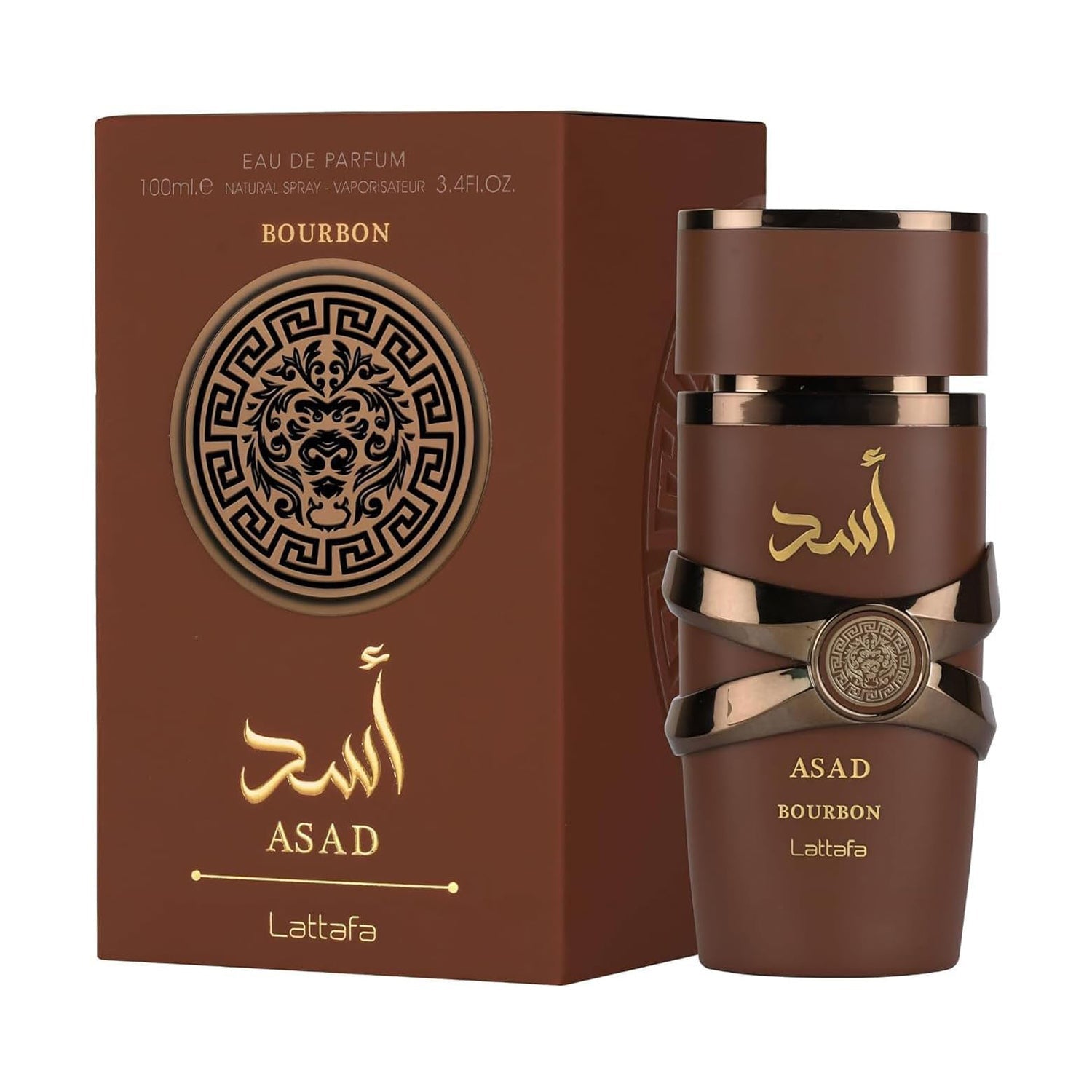 Lattafa Asad Bourbon Eau de Parfum 100ml bottle and box