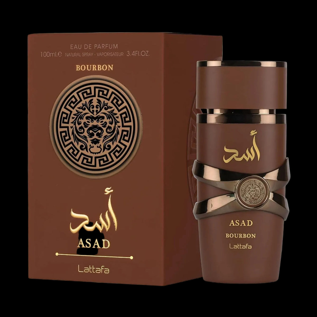 Lattafa Asad Bourbon Eau de Parfum 100ml bottle and box