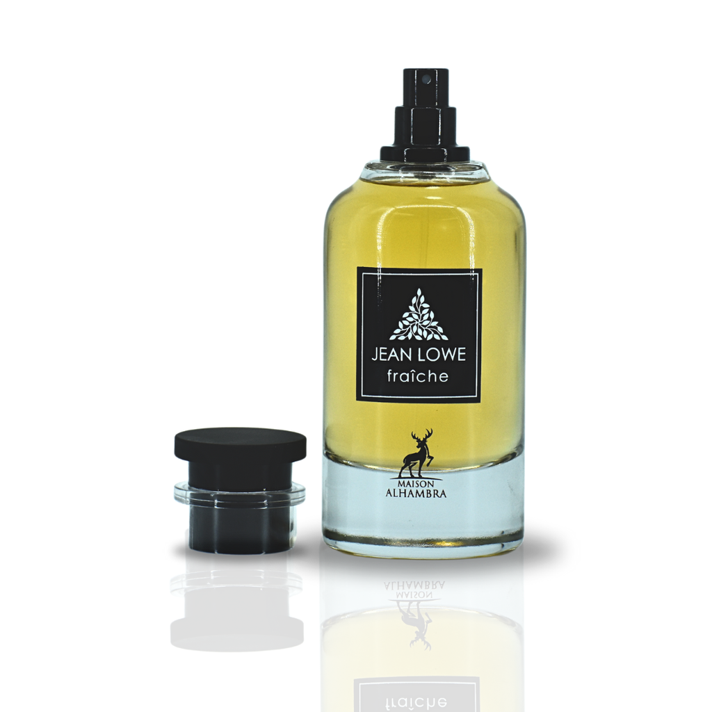 Maison Alhambra Jean Lowe Fraiche perfume bottle and box